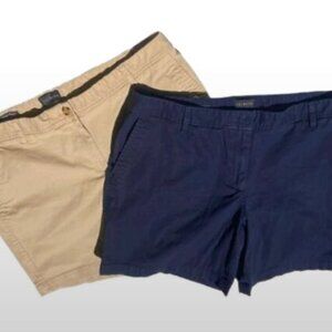 Talbots Shorts Classic 7" Relaxed Bundle of TWO High Rise Pockets Cotton, sz. 14